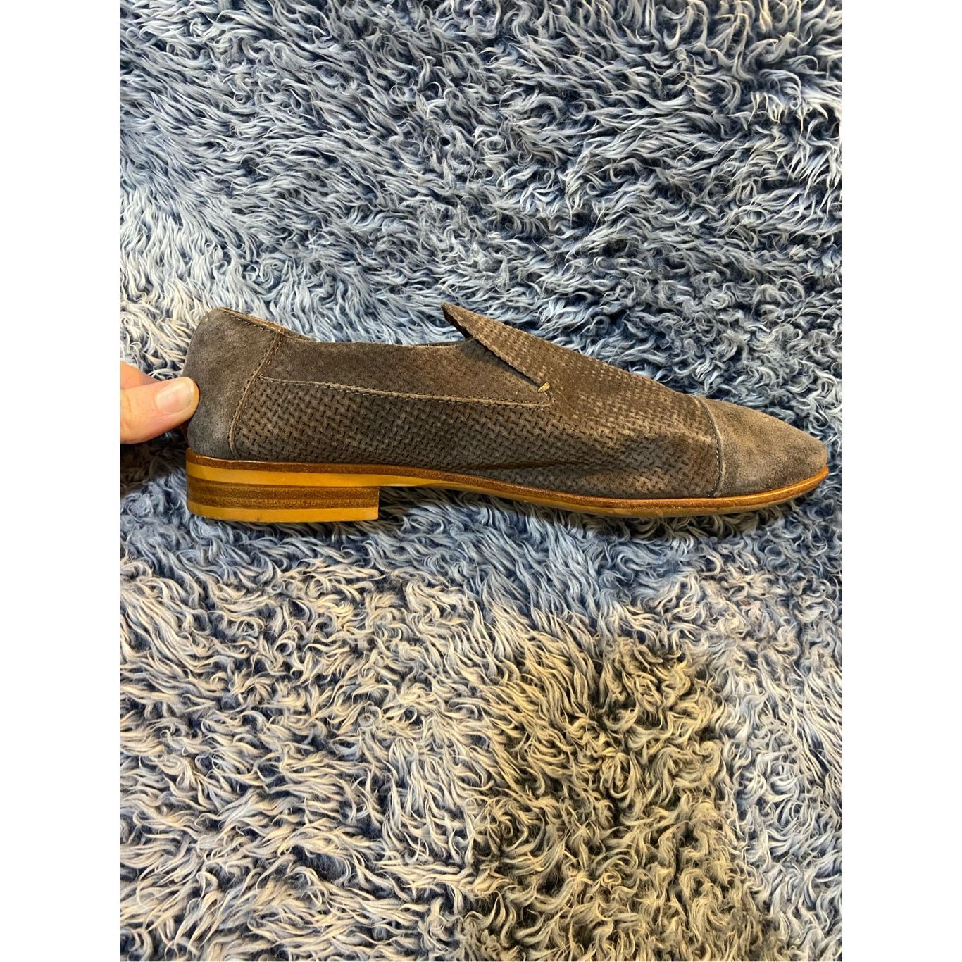 Jeffrey Campbell Ibiza Cap Toe Taupe Suede Loafers Barkley Shoes, Sz 7, Mp $165